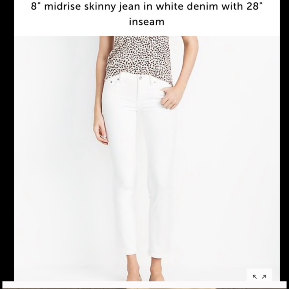 J crew white skinny jeans size 25